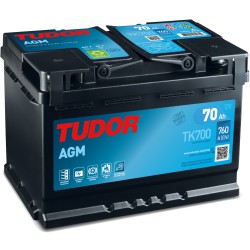 Batterie TUDOR TK720 12V 70Ah 760A AGM